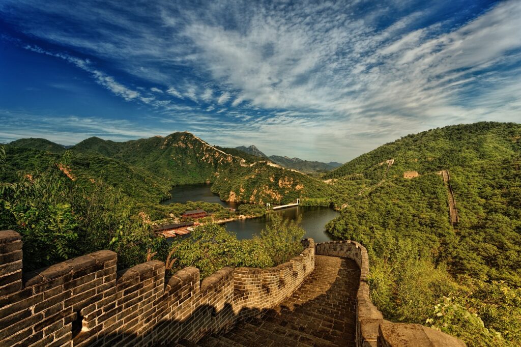 great wall, china, panorama